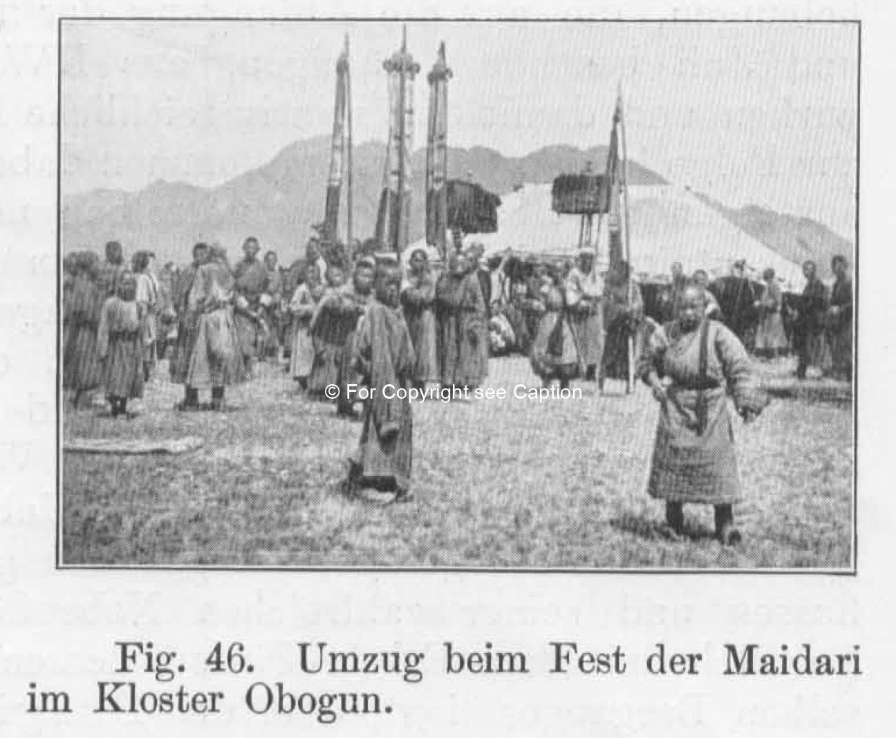 Maitreya procession. Paquet, Dr. Alfons, Südsibirien und die Nordwestmongolei. 1909. (photo taken in